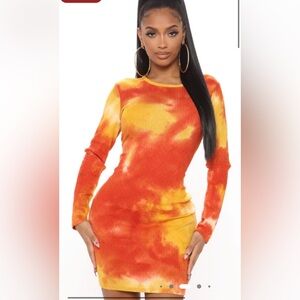 Fashion Nova Tie-Dye Long Dress
